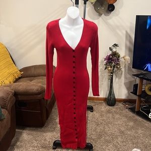 Red Light Sweater Dress ❤️